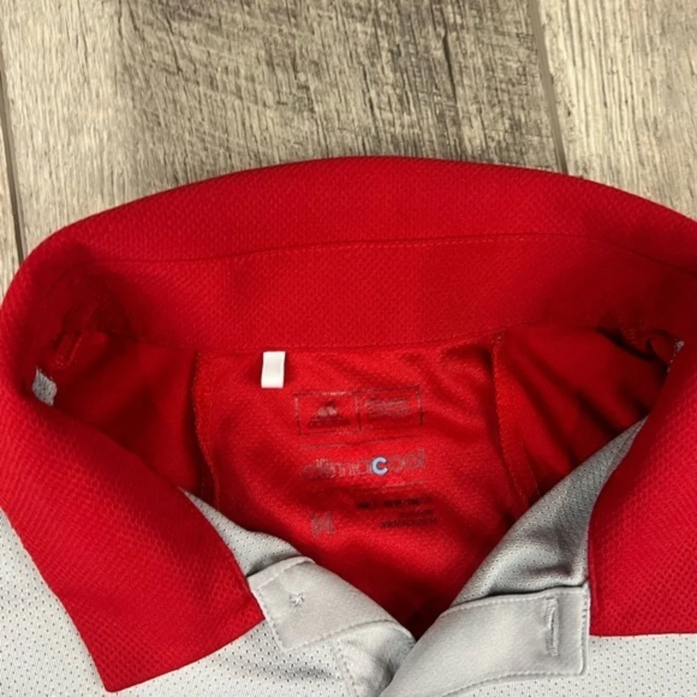 Adidas‎ Mens Red Stripe Polo Top
